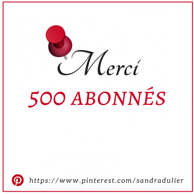 500 abonnes pinterest