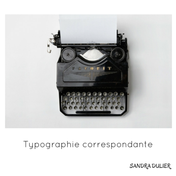 Typographie correspondante