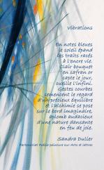 Poème Vibrations de Sandra Dulier sur Luminescence de Liliane Magotte