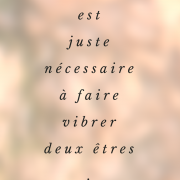 L'amour est juste nécessaire