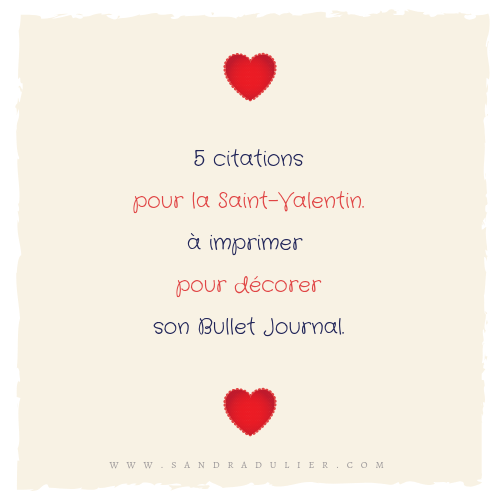 5 citations saint valentin bullet journal logo