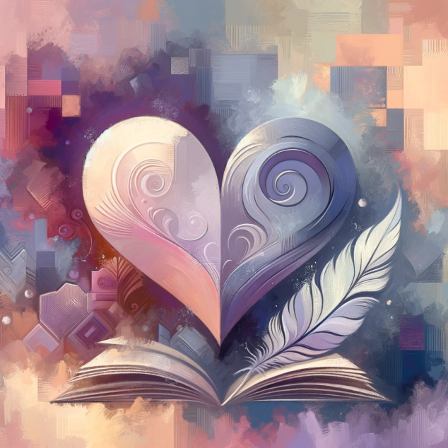 Coeur pastel illustration