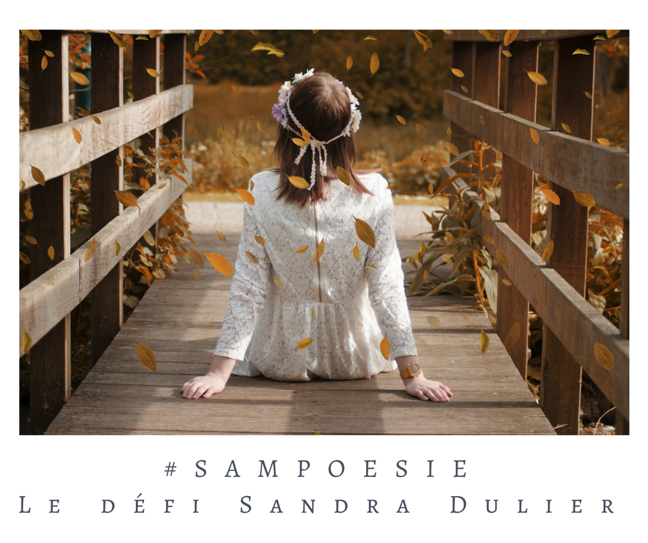 Que vous inspire cette photo ? A vos poèmes #Sampoésie. #automne #fille #blanc #dentelle #pont #poésie