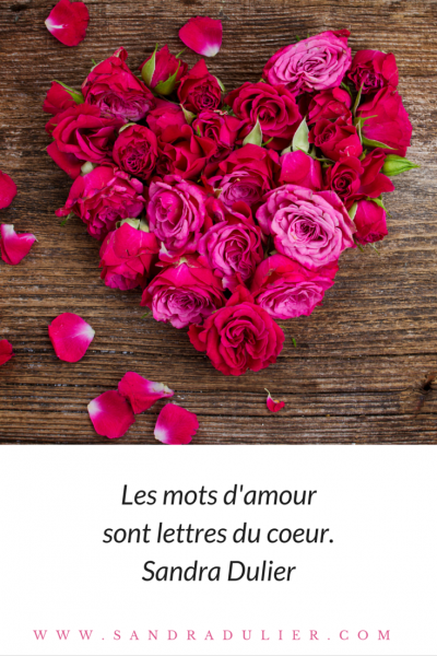 Les mots d amour sandra dulier