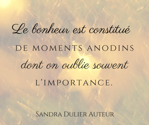 Moments anodins bonheur