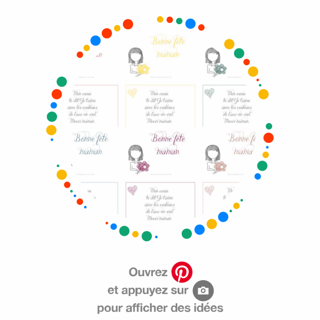 Tableau Pinterest fête des mères