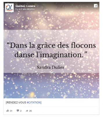 Quebec loisirs citation sandra dulier 1