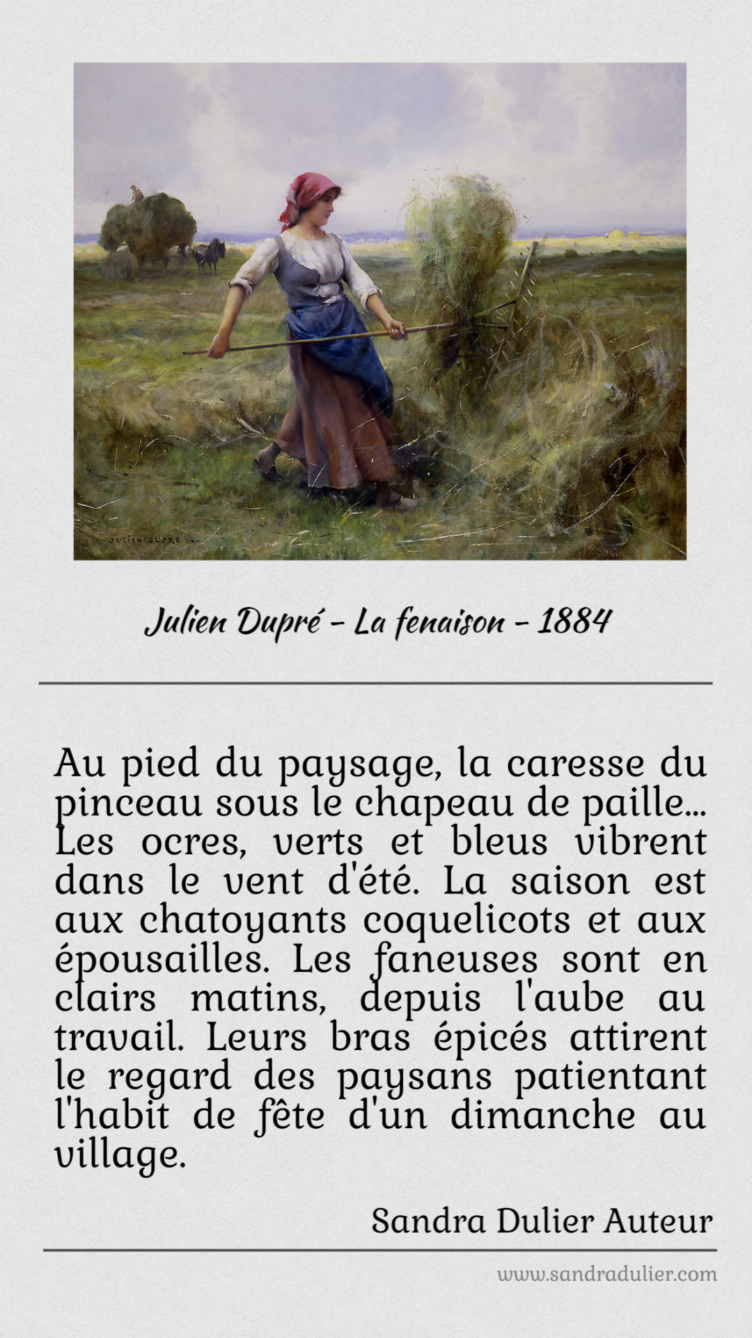 Sur la Fenaison de Julien Dupré